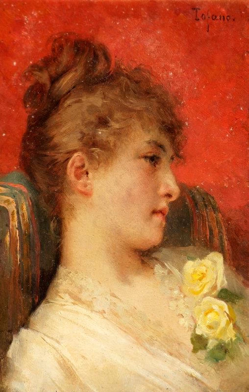 Ritratto di donna con rose